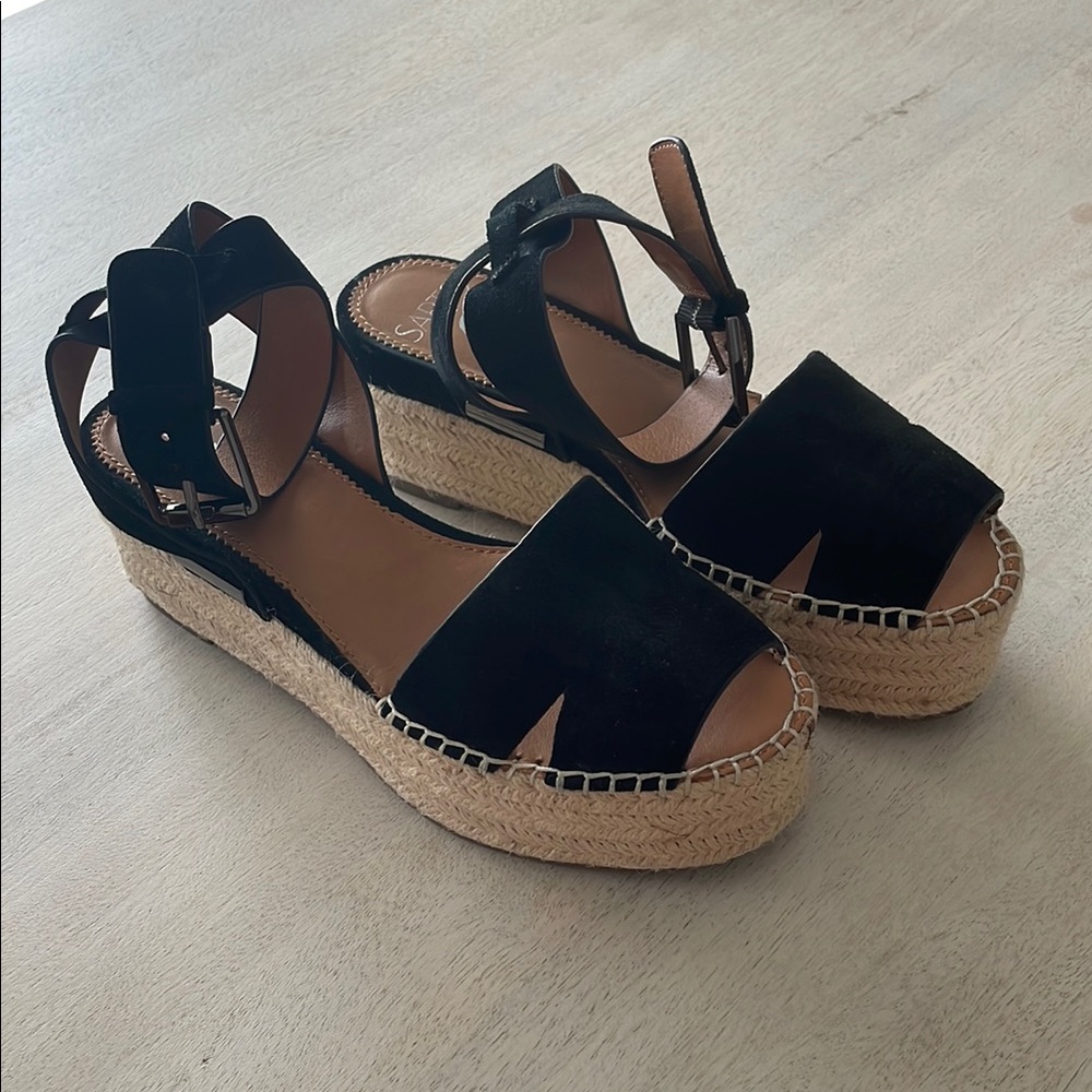 SARTO By Franco Sarto Black Espadrille Sandals